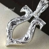 ハワイアンジュエリー シルバー ペアペンダントトップ 2個セット 刻印 無料 誕生石入れ可 ホースシュー 馬蹄 蹄鉄 U字型 魔除け シルバー925 ネックレス チェーン別売 ペンダントヘッド カップル 夫婦 プレゼント ハロウィン 【品番：SP2524P】