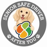 カーサイン 高齢者マーク SENIOR SAFE DRIVER カニンヘンダックスフンド マグネット 強力 直径13cm 肉球 日本製 車 ステッカー