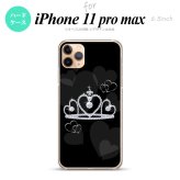 iPhone11ProMax iPhone11pro max スマホケース ハードケース クラウン 黒 メンズ レディース nk-i11pm-603