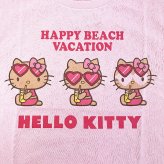 サンリオ 日焼けキティ 半袖Tシャツ(XL) ジュース ピンク アパレル Sanrio