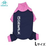 ジウォーク GEWALK 光電子ロンパース 犬服 L ネイビー