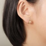金属アレルギー フープピアス ハワイアンジュエリー 純チタン ゴールドカラー 片耳購入可能 フラット Sサイズ キャッチ シンプル 20G(ゲージ) BY THE TIEA バイザシー メンズ レディース 誕生日 プレゼント 【品番：TIE106-Y】