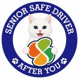 カーサイン 高齢者マーク SENIOR SAFE DRIVER 白 ステッカー シール 直径13cm 肉球 日本製 車