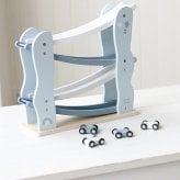 知育玩具 1歳 木製 指先トレーニング カースライダー ブルー 車4台付き おもちゃ レーベルレーベル 出産祝い 男の子 女の子 プレゼント ギフト 友達 友人 実用的 長く使える  2歳 3歳