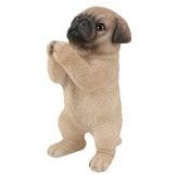 置物 woobia ウービア 犬 鼻ぺちゃ おねだりパグ フォーン 高さ21.2cm ぶさかわ リアル 本物そっくり イギリス生まれ 職人手彩色 縁起物 戌年 玄関 インテリア 新築祝い 引っ越し祝い 開店祝い 出産祝い 誕生日 お祝い ギフト プレゼント 犬好き パグ好き
