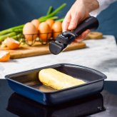 GreenPan グリーンパン クリックシェフ エッグパン mnr-0757 フライパンIH ガス対応/こびりつきにくい/卵焼き器/四角/セラミックコーティング 安全 安心/着脱式ハンドル 取っ手が取れる 収納/おしゃれ ブルー ホワイト/キッチン 人気/ハンドル別売/