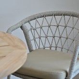 ダイニング家具 屋外対応 ダイニングチェア ガーデンチェア 1脚 クッション付き アウトドアファニチャー アームチェア アルミ おしゃれ リゾート ヴィラ ナチュラル 家具 ホテル レストラン カフェ @CBi SEASIDE アクビィシーサイド