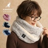 ふわふわ ファースヌード KANGOL カンゴール ファー マフラー レディース かわいい 女の子 女性用 おしゃれ シンプル カジュアル 普段使い ファー 異素材 冬 秋 防寒 自転車 クリスマスプレゼント 首 筒状 レディースマフラー ファー小物