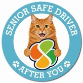 カーサイン 高齢者マーク SENIOR SAFE DRIVER アメリカンボブテイル マグネット 強力 直径13cm 肉球 日本製 車 ステッカー
