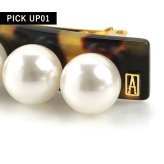 アレクサンドル ドゥ パリ バレッタ レディース ブランド ALEXANDRE DE PARIS ペルル 人工真珠 AA6-16919-05-W べっ甲 ヘアアクセサリー
