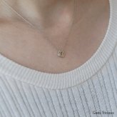 le lien carre.c ゴールド シルバー ネックレス シンプル 可愛い スクエア 四角 プチ つけっぱなし お洒落 レディース 18金 K18 地金 ダブル ペンダント ジュエリー アクセサリー プレゼント