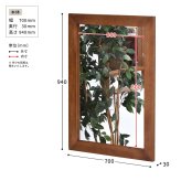 ZAGA　フラットフレーム壁掛けミラー ZAMI0136 ミラー ヴィンテージ モダン 角型 木製 おしゃれ 鏡 壁掛け ミラー 木製フレーム 横長 縦長 縦横療養 木製フレームミラー 木製 桐製