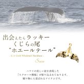 ゴールド ネックレス ハワイアンジュエリー ネックレス ホエールテール ゴールド ペアネックレス 2本セット Sサイズ 刻印 無料 誕生石入れ可 14K K14ゴールド K10カットあずきチェーン太さ0.9mm 2本セット カップル 夫婦 プレゼント ハロウィン 【品番：CG-GP114P-228SDC4】