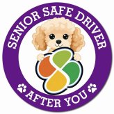 カーサイン 高齢者マーク SENIOR SAFE DRIVER コッカプー マグネット 強力 直径13cm 肉球 日本製 車 ステッカー