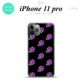 iPhone11Pro iPhone11 Pro スマホケース ハードケース ぶどう グレープ 黒 メンズ レディース nk-i11p-183