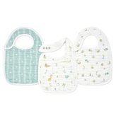 スタイ ビブ 3枚セット 出産祝い aden+anais エイデンアンドアネイ イヤーオブザスネイク よだれかけ スナップビブ コットン100% ダブルガーゼ3層 大きめ 洗える 離乳食 お食事エプロン ベビー 新生児 サイズ調整 内祝い 出産内祝い 男の子 女の子 ギフト 双子 2人目