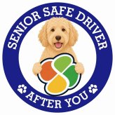 カーサイン 高齢者マーク SENIOR SAFE DRIVER ラブラドゥードル ステッカー シール 直径13cm 肉球 日本製 車