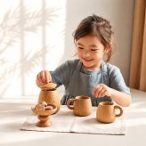 【名入れ 刻印無料】木製 おままごと ティーセット お茶セット マカロン おもちゃ おままごとセット 女の子 アフタヌーンティー パーティ ごっこ遊び 知育玩具 子供 プレゼント クリスマス 誕生日 双子 兄弟 姉妹