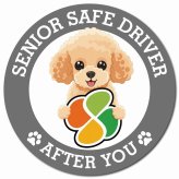 カーサイン 高齢者マーク SENIOR SAFE DRIVER トイプードル マグネット 強力 直径13cm 肉球 日本製 車 ステッカー