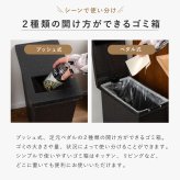 ゴミ箱 トラッシュカン 45L 東谷 LFS-861  蓋付き ダストボックス ペダル式 プッシュ式 2WAY開閉 スリム 大容量 分別 ごみ箱 キッチン リビング おむつ ペット 犬 猫 子供 ニオイ対策 石目調 おしゃれ 北欧 韓国インテリア ブラック グレー シンプル インテリア 新生活 引っ越し
