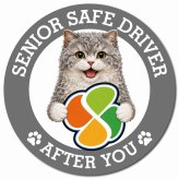 カーサイン 高齢者マーク SENIOR SAFE DRIVER セルカークレックス マグネット 強力 直径13cm 肉球 日本製 車 ステッカー