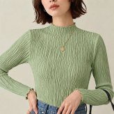 mitis Tシャツ ミティス 通販 ボトルネックロンT カットソー プルオーバー レディース 長袖 夏 春夏 春秋 ハイネック シンプル カジュアル メロートップス おしゃれ 女性 大人 オシャレ かわいい トップス レディースファッション