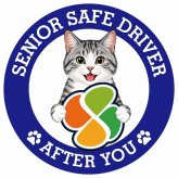 カーサイン 高齢者マーク SENIOR SAFE DRIVER サバ白 ステッカー シール 直径13cm 肉球 日本製 車