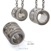 ハワイアンジュエリー ペア ペンダントトップ 金属アレルギー 対応 純チタン 刻印 無料 誕生石 チューブ Sサイズ Lサイズ チェーン別売りステンレスより軽く肌に優しい カップル プレゼント ハロウィン 【品番：TIP401SLP】