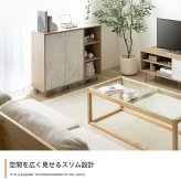 キャビネット チェスト 収納 可動棚 扉付き 本棚 スリム 省スペース コード穴 木目 ストーン ディスプレイ 脚付き リビング ダイニング キッチン 一人暮らし 2人暮らし ファミリー 幅96 ノイズレス