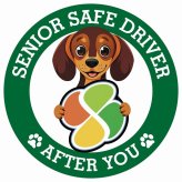 カーサイン 高齢者マーク SENIOR SAFE DRIVER ダックスフンド ステッカー シール 直径13cm 肉球 日本製 車