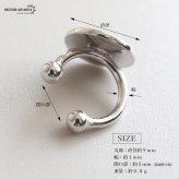 シルバー925 シルバーイヤーカフ 幾何学イヤーカフ シンプル 丸皿 メンズ 片耳1点 金属アレルギー対応フェイクピアス ノンホール イヤリング 男性