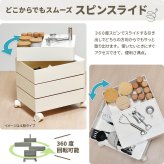 360回転ワゴン 5段 RELS0337 キャスター付きワゴン リビング収納 韓国スタイル ポップ 角型 プラスチック キッチンワゴン トロリー ワゴンラック幅49.5cm 奥行39.5cm 高さ71cm 新生活
