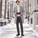 LANVINenBlue ランバンオンブルー ロングウォレット 財布 ウォレット アドニス 長財布  メンズ 普段使い 牛革 レザー