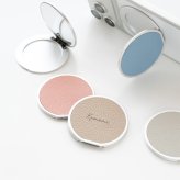 MagSafe対応 ミラー付き 薄型 スマホスタンド 【 シュリンクレザー 】 名入れ 本革 くすみカラー iPhone マグセーフ