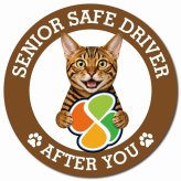 カーサイン 高齢者マーク SENIOR SAFE DRIVER トイガー マグネット 強力 直径13cm 肉球 日本製 車 ステッカー
