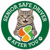 カーサイン 高齢者マーク SENIOR SAFE DRIVER マンクス マグネット 強力 直径13cm 肉球 日本製 車 ステッカー