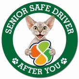 カーサイン 高齢者マーク SENIOR SAFE DRIVER デボンレックス マグネット 強力 直径13cm 肉球 日本製 車 ステッカー