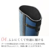 レインブーツ レディース ロング 長靴 完全防水 クロコダイル 型押し レインシューズ je'coule 柔らかい 滑りにくい 雨靴 防水 キャンプ 梅雨 台風 S/M ネイビー 雨の日 ラバー ギフト プレゼント 5F (07000198r)