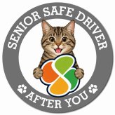 カーサイン 高齢者マーク SENIOR SAFE DRIVER キジトラ マグネット 強力 直径13cm 肉球 日本製 車 ステッカー