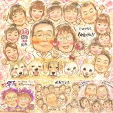 結婚40周年のプレゼントに、オーダーメイドの似顔絵が喜ばれています。 ギフト ルビー婚式 似顔絵 プレゼント 名入れ 手描き 贈り物 結婚40周年 お祝い 記念 ルビー婚式 大人数 ご夫婦 家族 ご両親 下書き確認 修正無料 名入れ 似てる 実績多数 親孝行 そっくり 宝物 ルビー婚式 感謝 一生もの 40周年 色紙 還暦祝い お祝いの品 百寿祝い お祝い返し 長寿祝い 傘寿祝い 二次会