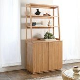 ラック リブキャビネット幅80cm専用 チェストトップパーツ 単品 幅80cm キャビネット シェルフ リブ デザイン 天然素材 チーク無垢 木製 アジアン 収納 玄関 ディスプレイ 棚板 調整可能 北欧 モダン 新生活