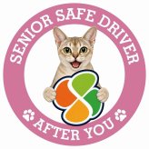 カーサイン 高齢者マーク SENIOR SAFE DRIVER シンガプーラ ステッカー シール 直径13cm 肉球 日本製 車