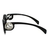 グッチ GUCCI サングラス グローバルフィット アイウェア UVカット フォックス キャットアイ GG1691S-001 メンズ レディース ユニセックス ブラック+グレー 国内正規品
