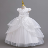 子供ドレス キッズ フォーマルドレス プリンセスドレス 女の子　子どもドレス　ロング丈　 発表会 結婚式 誕生日 七五三 110～160cm ピンク　ダークピンク　ホワイト　ワインレッド　リボン レース