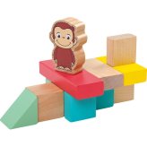 おさるのジョージ つみきセット（５０ピース） [26-0274-047] - プレミアムギフト 贈り物 お祝い 天然木 内祝い 出産内祝い 結婚内祝い 快気祝い 新築祝い お返し 贈り物 プレゼント ギフト