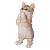 置物 猫 おねだり茶トラ猫 高さ23cm woobia ウービア リアル かわいい おしゃれ 玄関 インテリア オブジェ ガーデン 茶トラ おねだり ねこ ネコ 動物 アニマル 癒し 棚 北欧 プレゼント ギフト 新築祝い 猫好き