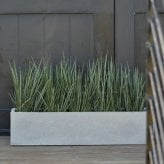 植木鉢 おしゃれ 大型 幅80cm 高さ18.5cm 鉢カバー KONTON コントン リオ スリムロー 長方形 横長 四角 ファイバーセメント セメント 屋外 室内 高級 北欧 モダン ナチュラル 観葉植物用 サボテン 多肉植物 特大 玄関 プランター グレー