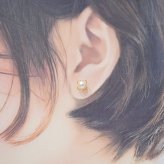 ［pearl620］6mm - 6.5mm ホワイトピンク クローバー ピアス あこや真珠
