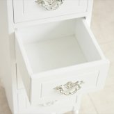 チェスト 完成品 ホワイト 引き出し 木製チェスト おしゃれ 姫系 白 タンス幅30cm 北欧 フレンチ アパルトメント スリムチェスト ヨーロピアン アンティーク 輸入家具 ロココ調