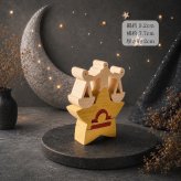 国産ヒノキ 星座の組み木｜天秤座 ♎｜9/23〜10/23生まれ｜木製インテリア・誕生日プレゼント